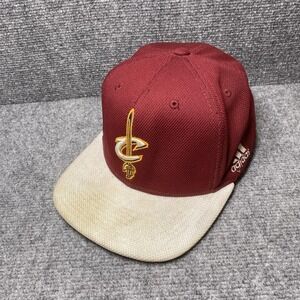Cleveland Cavaliers Hat Cap Snap Back Mens Red White NBA Basketball Adidas